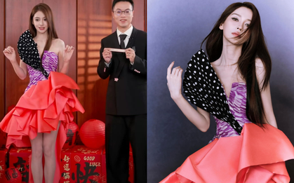 Angelababy gây phẫn nộ vì mặc đồ Haute Couture để livestream bán hàng