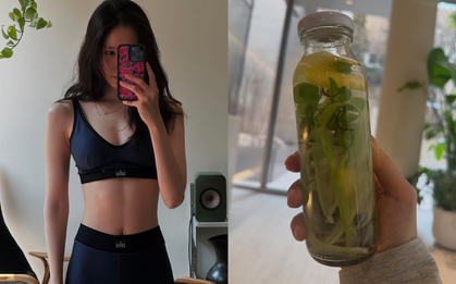 "Nữ hoàng legging" Hàn Quốc duy trì eo thon bụng phẳng bằng 1 loại nước