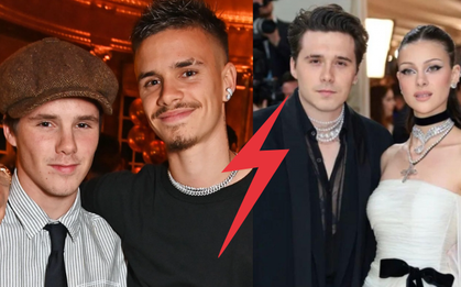 Hai con trai Beckham khoe tình anh em khăng khít sau khi bị anh cả Brooklyn "tố" hợp lực "tấn công" mình trên MXH
