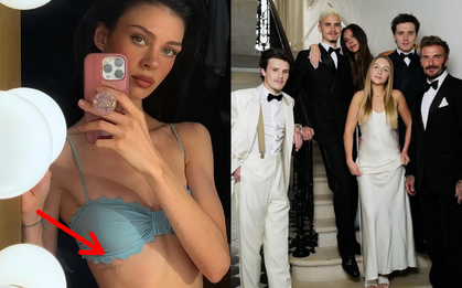 Con dâu Beckham xăm mình "chỗ hiểm" để nói yêu bố mẹ, chuyện gì ngang trái vậy?