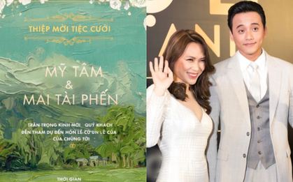 Rầm rộ ảnh thiệp cưới của Mỹ Tâm và Mai Tài Phến