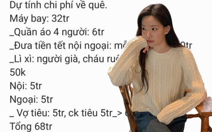 Nhà 4 người về quê nghỉ Tết hết 68 triệu, nhiều người thảng thốt: “Tiêu ghê vậy?!”