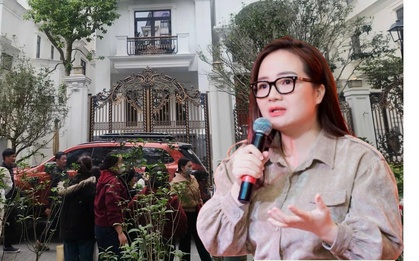 Cảnh tượng lạ trước cửa biệt thự của Hoàng Hường