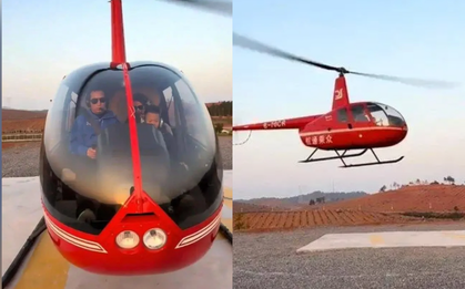 Người đàn ông Hồ Nam chi 18,7 tỷ đồng mua trực thăng đưa vợ con về quê ăn Tết để tránh tắc đường, 15 phút đã tới nhà