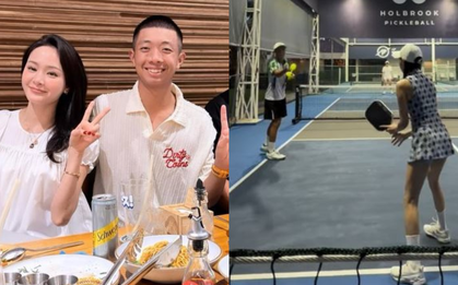 Hiền Hồ tập riêng pickleball với Quang Dương