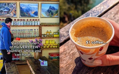 Khách Tây sững sờ khi mua cốc cà phê 26.000 đồng ở Việt Nam còn được nhận thêm 1 thứ đáng giá gấp triệu lần