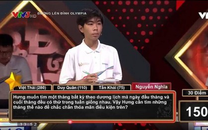 Câu hỏi "hại não" trong Đường Lên Đỉnh Olympia