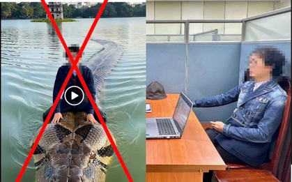 Xử phạt người dùng AI tạo video trăn khổng lồ bơi trên hồ Hoàn Kiếm
