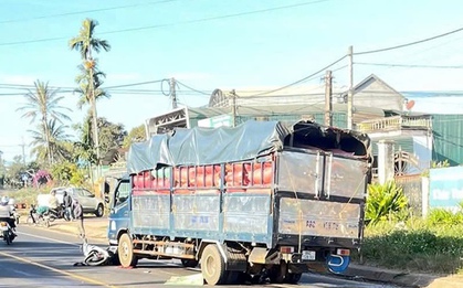 Hai vợ chồng bị xe tải tông từ phía sau, tử vong thương tâm