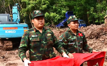 Phát hiện, quy tập thêm 8 hài cốt liệt sĩ tại Công viên Lê Thị Riêng