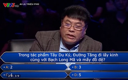 “Đường Tăng đi lấy kinh với Bạch Long Mã và mấy đồ đệ?”: Câu hỏi trị giá 1 triệu tại Ai Là Triệu Phú khiến người chơi phải cầu cứu