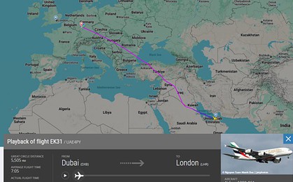 Một máy bay Airbus xuất phát từ Dubai bỗng phát tín hiệu khẩn cấp 7700