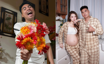 Tiền vệ Đức Huy tặng hoa đồng tiền cho MC Huyền Trang Mù Tạt ngày 20/10 nhưng lạ lắm