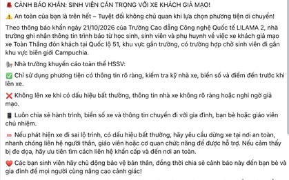 1 trường Cao đẳng bất ngờ phát thông báo khẩn: Sinh viên bị xe khách chở đến gần biên giới Campuchia