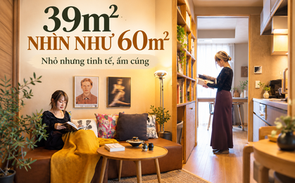 Căn hộ 39m² mà nhìn như 60m²: Không phải nhờ ít đồ, mà nhờ cách sắp xếp quá thông minh