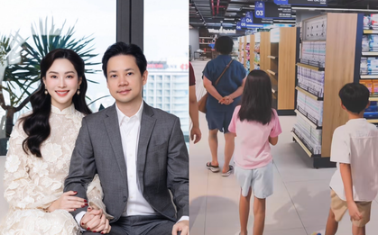 Cảnh đời thường hiếm thấy của mẹ chồng Hoa hậu Đặng Thu Thảo bên các cháu: Bà khảo sát mặt bằng, cháu khảo sát bánh kẹo