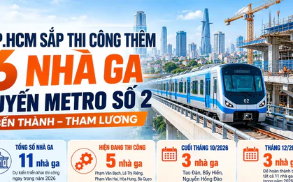 [INFOGRAPHIC] TP.HCM sắp thi công thêm 6 nhà ga tuyến metro số 2
