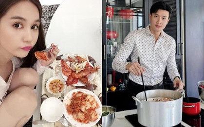 Mâm cơm nhà của Quốc Trường và Ngọc Trinh