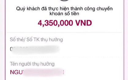 Công an thông báo sẽ điều tra nếu phát hiện tài khoản ngân hàng có các giao dịch nhận và chuyển tiền như sau