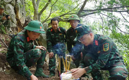 Tìm thấy hài cốt 22 liệt sĩ ở Tuyên Quang, một liệt sĩ còn chứng minh nhân dân rõ thông tin