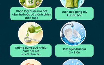Lời khuyên cho những gia đình đang dùng nước rửa chén khi rửa bát