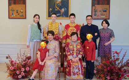 Ái nữ vua sòng bài Hà Siêu Hân bất ngờ khoe loạt ảnh đám cưới anh trai: Đại gia đình 4 thế hệ hội tụ, cô dâu đeo cả "núi" vàng