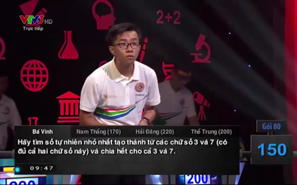 Bài toán 30 điểm khiến cả 4 thí sinh xuất sắc nhất Đường Lên Đỉnh Olympia 2019 bó tay