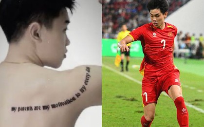 Hé lộ hình xăm ý nghĩa trên lưng Đình Bắc, đây là động lực giúp ngôi sao U23 Việt Nam vượt khó và toả sáng