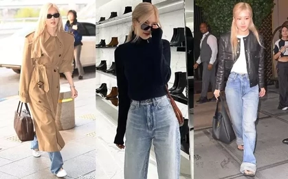 Hình mẫu mặc quần jeans đỉnh cao chính là Rosé: Phối đồ tối giản nhưng sang tới từng set