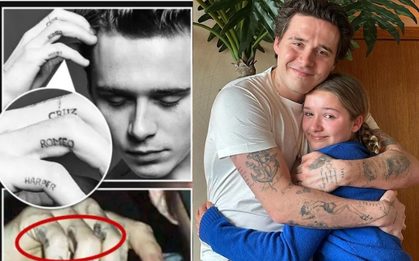 Cạn sạch tình nghĩa: Sau David Beckham-Victoria, 3 em ruột cũng bị Brooklyn xoá hình xăm, Harper tưởng được cưng cũng bị phũ phàng