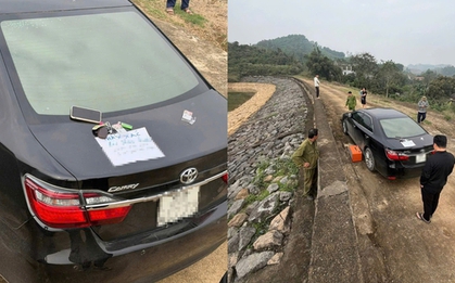 Người đàn ông có biểu hiện bất thường để xe ô tô, điện thoại bên hồ với tờ giấy "tuyệt mệnh"