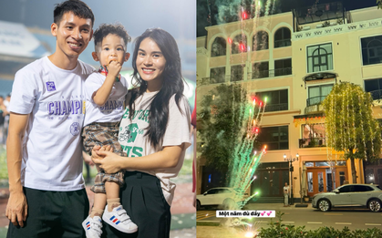 "Vuýp" nhất đêm Giao thừa: Tuyển thủ Việt Nam khoe biệt thự chục tỷ mới tậu, quà tết là con gái mới chào đời