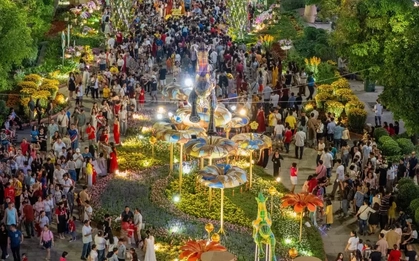 Đường hoa lớn nhất TPHCM chính thức chào Tết