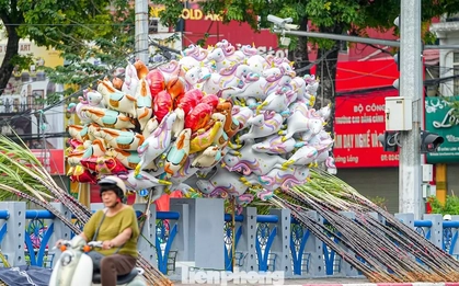 Mía lộc thắt nơ đỏ đổ bộ đường phố Hà Nội chờ Giao thừa