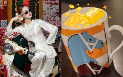 “Phú bà" đẹp nức tiếng Vbiz dùng Hermès làm hũ tài lộc năm mới: Sang cỡ này còn sợ gì không phất!