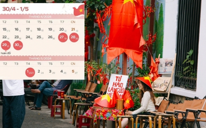 Lịch nghỉ chính thức dịp Giỗ Tổ Hùng Vương 2026, 30/4 - 1/5 và Quốc khánh: Số ngày nghỉ cụ thể ra sao?