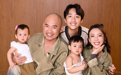 Thu Trang - Tiến Luật công khai cặp song sinh dịp năm mới?