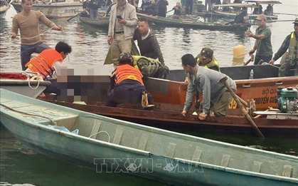 Tìm thấy thi thể 6 nạn nhân trong vụ lật tàu ở hồ Thác Bà