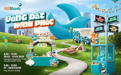 Đến “Vùng đất Hạnh Phúc” ABBank: Săn vàng, săn iPhone 17 Pro Max và trải nghiệm không gian sáng tạo cực chất