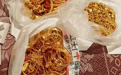 Tịch thu 3055,02 gram vàng trong ba lô một người đàn ông