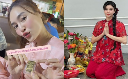 Showbiz Việt ngày Vía Thần tài: Lan Ngọc tặng vàng, 1 sao nữ dâng mâm cúng toàn tiền vàng gây choáng! 