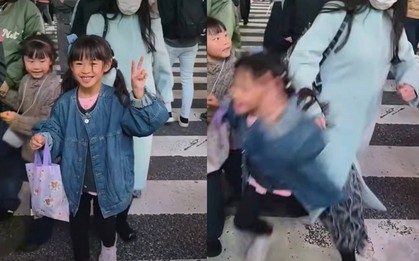 Clip 11 giây khiến 9 triệu người phẫn nộ: Bé gái đang hớn hở chụp ảnh kỷ niệm tại ngã tư Shibuya nổi tiếng thì bị người phụ nữ xô ngã đầy ác ý