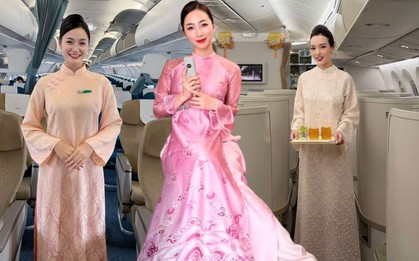 "Rừng hoa xuân" trên độ cao 10.000 mét của Vietnam Airlines: Khi tiếp viên được tự do diện áo dài rực rỡ