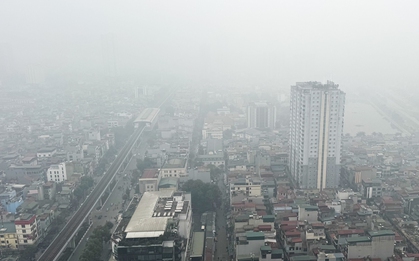 Sương mù kèm bụi mịn dày đặc, không khí Hà Nội ô nhiễm thứ 2 thế giới