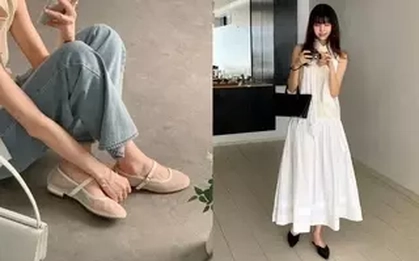 Giày bệt cũng có thể sang chảnh hóa cả set đồ, nếu chị em chọn đúng 4 kiểu