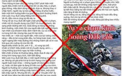 Sự thật về bài đăng "CSGT và người dân tử vong"