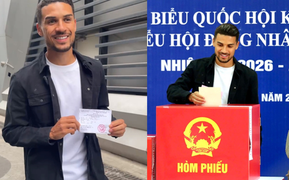 Cầu thủ nhập tịch Đỗ Hoàng Hên đi bầu cử: "Tôi rất vui và tự hào"