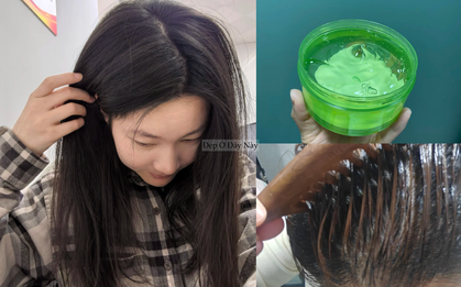 Thử thoa gel lô hội lên tóc sau khi gội đầu, tôi không ngờ tóc hết sạch gàu và giảm bết thấy rõ