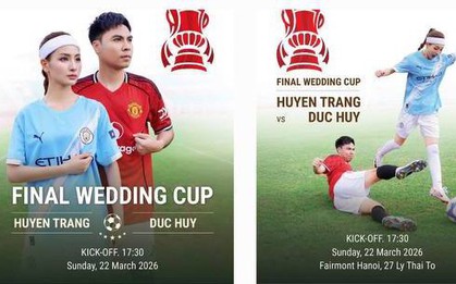 Độc lạ thiệp cưới Đức Huy - MC Mù Tạt: Như poster trận đấu, đội nhà trai lừng lẫy Thường Châu, nhà gái toàn gương mặt quen thuộc VTV