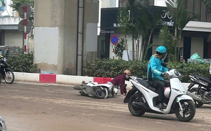 Phạt 3 tài xế ô tô tải làm rơi vãi bùn đất khiến người đi xe máy trượt ngã